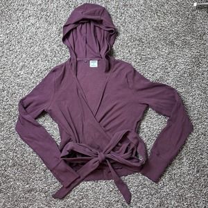 Gymshark Purple Small Wrap Front Tie Studio Recovery Sweater